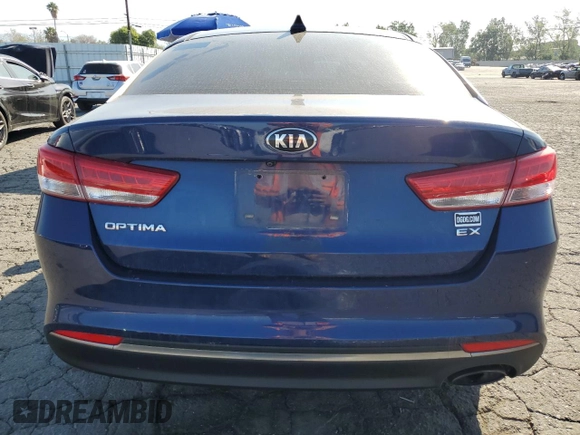 2016 Kia Optima EX with VIN 5XXGU4L35GG038283, listed as a Copart auction lot 52595715 with 154,131 mi miles and Clean Title. Bid and sale history available at carsss.com. Image 6.