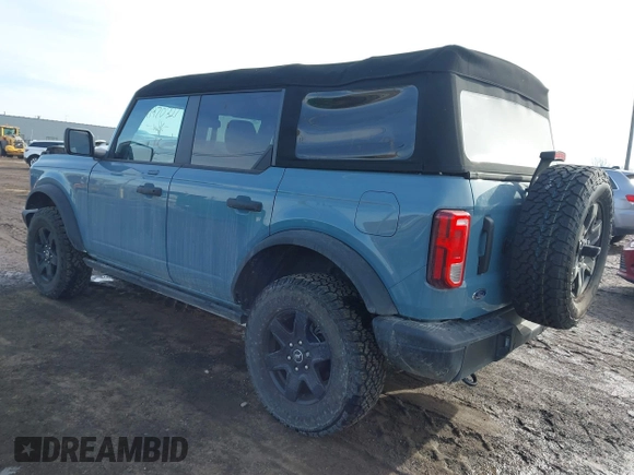 2023 Ford Bronco with VIN 1FMEE5DHXPLB99888, listed as a IAAI auction lot 41470327 with 6,356 mi miles. Bid and sale history available at carsss.com. Image 3.
