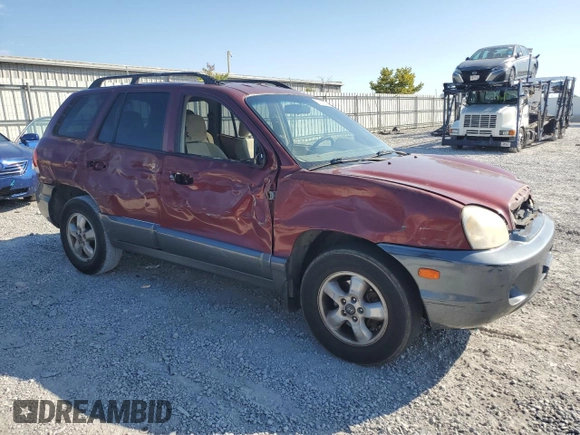 2005 Hyundai Santa Fe GLS with VIN KM8SC13D65U936463, listed as a Copart auction lot 67032944 with 186,292 mi miles and Salvage Title. Bid and sale history available at DreamBid. Image 4.