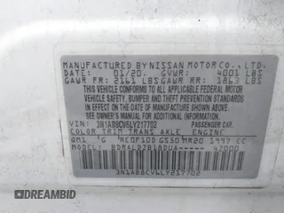 2020 Nissan Sentra SV z VIN 3N1AB8CV6LY217702, wystawiony jako IAAI lot #42151477 z przebiegiem 45 109 mil mil oraz . Historia ofert i sprzedaży dostępna na DreamBid. Obrazek 9.