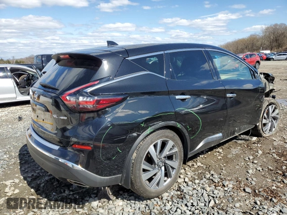 2021 Nissan Murano SL with VIN 5N1AZ2CS9MC115859, listed as a Copart auction lot 49058185 with 17,802 mi miles and Salvage Title. Bid and sale history available at DreamBid. Image 3.