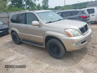2004 Lexus GX 470 z VIN JTJBT20X640061154, wystawiony jako IAAI lot #42447689 z przebiegiem 188 620 mil mil oraz . Historia ofert i sprzedaży dostępna na DreamBid. Obrazek 1.
