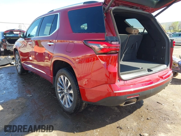 2023 Chevrolet Traverse Premier with VIN 1GNERKKW1PJ114299, listed as a IAAI auction lot 41963796 with 49,922 mi miles and . Bid and sale history available at DreamBid. Image 3.