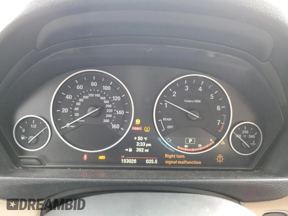 2014 BMW 3 Series 328i with VIN WBA3C1C56EK109623, listed as a Copart auction lot 49071395 with 153,026 mi miles and Salvage Title. Bid and sale history available at carsss.com. Image 9.
