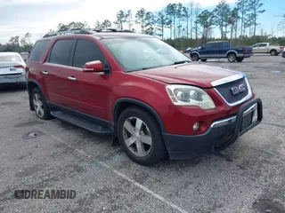 2011 GMC Acadia SLT1 with VIN 1GKKRRED4BJ216742, listed as a IAAI auction lot 41664269 with 133,499 mi miles. Bid and sale history available at carsss.com. Image 1.