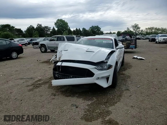 2019 Ford Mustang GT with VIN 1FA6P8CF8K5117020, listed as a Copart auction lot 57896865 with 92,626 mi miles and Salvage title. Bid and sale history available at DreamBid. Image 14.