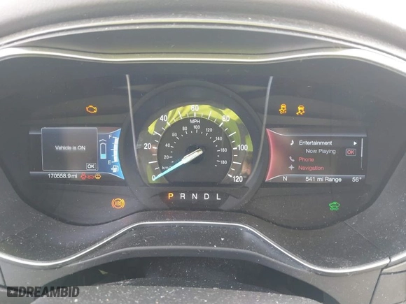 2015 Ford Fusion Energi Titanium with VIN 3FA6P0SU8FR189159, listed as a IAAI auction lot 41595744 with 170,558 mi miles. Bid and sale history available at carsss.com. Image 7.