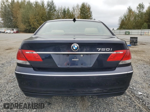 2006 BMW 7 Series 750i with VIN WBAHL83556DT02690, listed as a Copart auction lot 71418054 with 108,503 mi miles and Salvage Title. Bid and sale history available at carsss.com. Image 6.