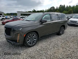 2021 Cadillac Escalade Sport with VIN 1GYS3FKL7MR432882, listed as a Copart auction lot 61437955 with 55,277 mi miles and Salvage title. Bid and sale history available at DreamBid. Image 1.