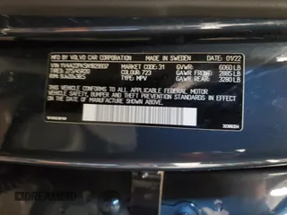2022 Volvo XC90 Momentum с VIN YV4A22PK5N1829937, выставлен на аукционе Copart как лот 87723975 с пробегом 41 884 миль миль и Списание • Salvage title. История ставок и продаж доступна на DreamBid. Изображение 13.