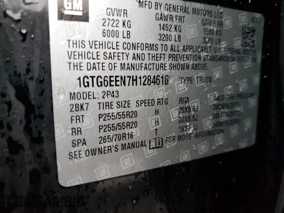 2017 GMC Canyon 4WD Denali with VIN 1GTG6EEN7H1284618, listed as a Copart auction lot 79315703 with 89,746 mi miles and Salvage Title. Bid and sale history available at carsss.com. Image 12.