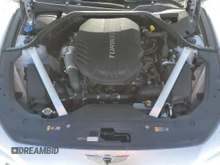 2019 Genesis G70 3.3T Advanced with VIN KMTG74LE1KU024023, listed as a Copart auction lot 77521804 with 33,639 mi miles and Salvage Title. Bid and sale history available at carsss.com. Image 12.