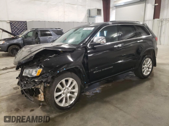2017 Jeep Grand Cherokee Limited with VIN 1C4RJFBT9HC781741, listed as a Copart auction lot 41492185 with 87,713 mi miles and Salvage title. Bid and sale history available at DreamBid. Image 1.