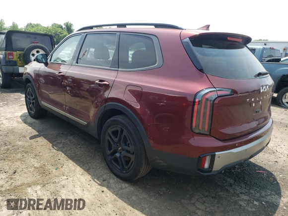 2023 Kia Telluride EX X-Line with VIN 5XYP3DGCXPG341343, listed as a Copart auction lot 60147165 with 29,990 mi miles and Salvage title. Bid and sale history available at DreamBid. Image 2.