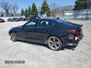2024 Genesis G70 2.5T with VIN KMTG34SCXRU138219, listed as a Copart auction lot 53567155 with 13,323 mi miles and Salvage title. Bid and sale history available at DreamBid. Image 2.
