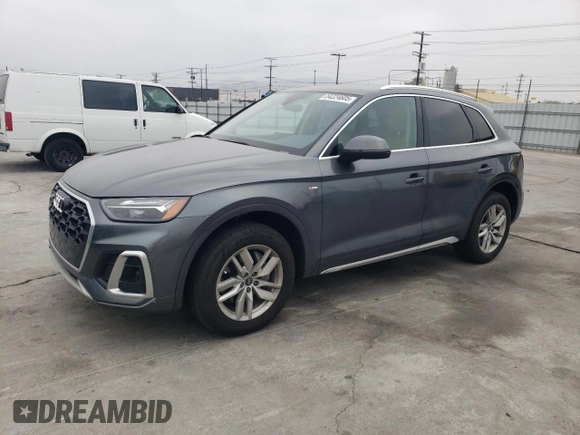 2022 Audi Q5 S line Premium with VIN WA1GAAFY0N2109689, listed as a Copart auction lot 54224605 with 111,964 mi miles and Salvage title. Bid and sale history available at DreamBid. Image 1.