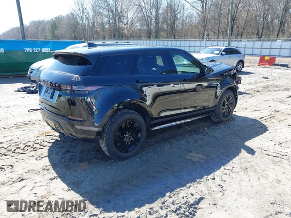 2022 Land Rover Range Rover Evoque R-Dynamic S with VIN SALZT2FX2NH164074, listed as a IAAI auction lot 41695522 with 24,643 mi miles. Bid and sale history available at carsss.com. Image 4.
