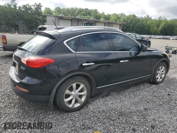 2010 Infiniti EX with VIN JN1AJ0HP1AM700027, listed as a Copart auction lot 61242935 with 204,033 mi miles and Salvage title. Bid and sale history available at DreamBid. Image 3.