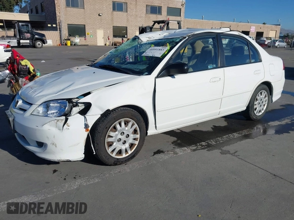 2004 Honda Civic LX with VIN 2HGES16574H586644, listed as a IAAI auction lot 40991883 with 199,336 mi miles. Bid and sale history available at carsss.com. Image 2.