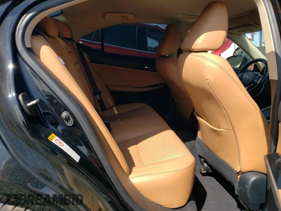 2015 Lexus IS 250 with VIN JTHCF1D21F5023746, listed as a Copart auction lot 54136965 with 74,157 mi miles and Salvage title. Bid and sale history available at DreamBid. Image 10.