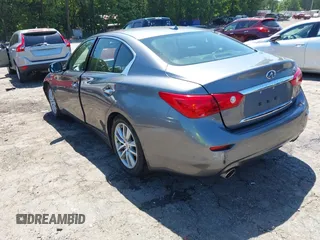 2015 Infiniti Q50 with VIN JN1BV7AP0FM357018, listed as a IAAI auction lot 42326677 with 179,436 mi miles and . Bid and sale history available at DreamBid. Image 3.