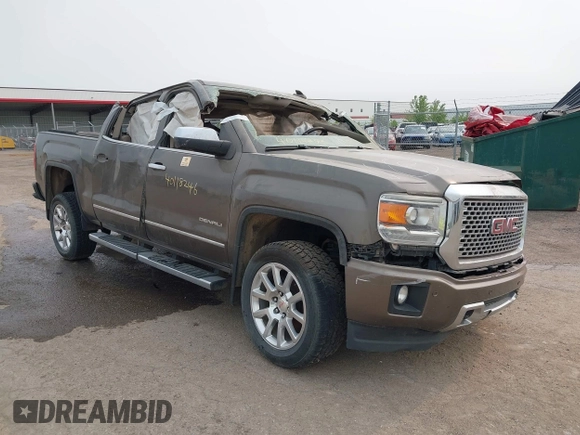 2015 GMC Sierra 1500 Denali z VIN 3GTU2WEJ6FG174160, wystawiony jako IAAI lot #40118246 z przebiegiem Nie podano mil oraz . Historia ofert i sprzedaży dostępna na DreamBid. Obrazek 1.