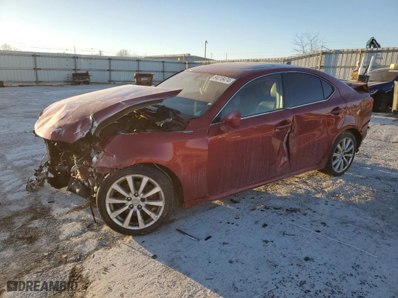 2007 Lexus IS 250 with VIN JTHCK262272009873, listed as a Copart auction lot 44945435 with 0 mi miles and Non Repairable. Bid and sale history available at carsss.com. Image 1.