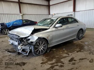 2020 Mercedes-Benz C 63 AMG with VIN 55SWF8GB5LU331031, listed as a Copart auction lot 80317784 with 34,976 mi miles and Salvage title. Bid and sale history available at DreamBid. Image 1.