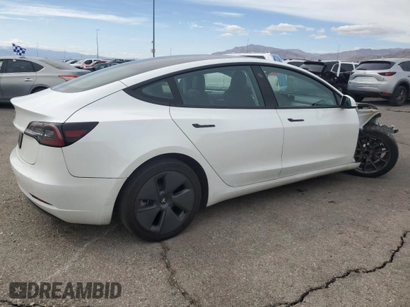 2023 Tesla Model 3 with VIN 5YJ3E1EA5PF413923, listed as a Copart auction lot 49008435 with 28,373 mi miles and Salvage Title. Bid and sale history available at DreamBid. Image 3.
