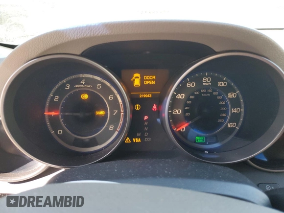 2009 Acura MDX Tech Pkg with VIN 2HNYD28629H529092, listed as a Copart auction lot 48763555 with 219,043 mi miles and Salvage Title. Bid and sale history available at carsss.com. Image 9.