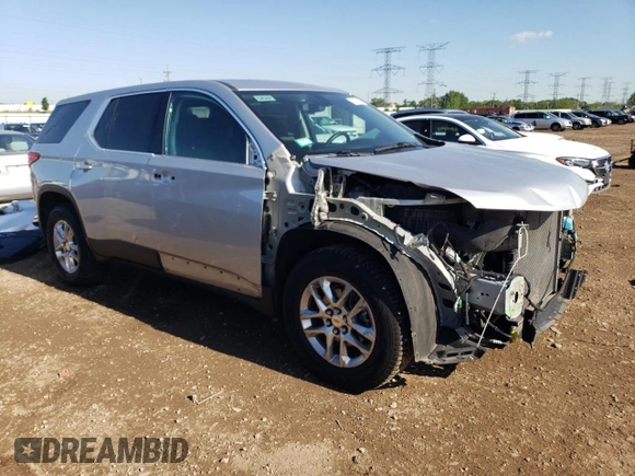 2021 Chevrolet Traverse LS with VIN 1GNERFKW1MJ172898, listed as a Copart auction lot 58162465 with 72,792 mi miles and Salvage title. Bid and sale history available at DreamBid. Image 4.