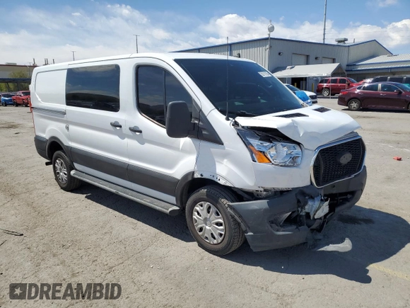 2021 Ford Transit Cargo with VIN 1FTBR1Y85MKA82588, listed as a Copart auction lot 53712195 with 37,431 mi miles and Salvage title. Bid and sale history available at DreamBid. Image 4.