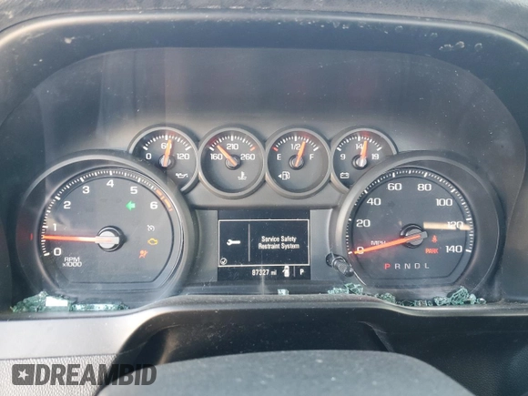 2019 Chevrolet Silverado 1500 Work Truck with VIN 3GCNWAEF2KG290960, listed as a Copart auction lot 88790205 with 87,327 mi miles and Salvage Title. Bid and sale history available at DreamBid. Image 9.