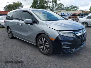 2019 Honda Odyssey Elite with VIN 5FNRL6H93KB077180, listed as a IAAI auction lot 41936408 with 75,168 mi miles and . Bid and sale history available at DreamBid. Image 1.
