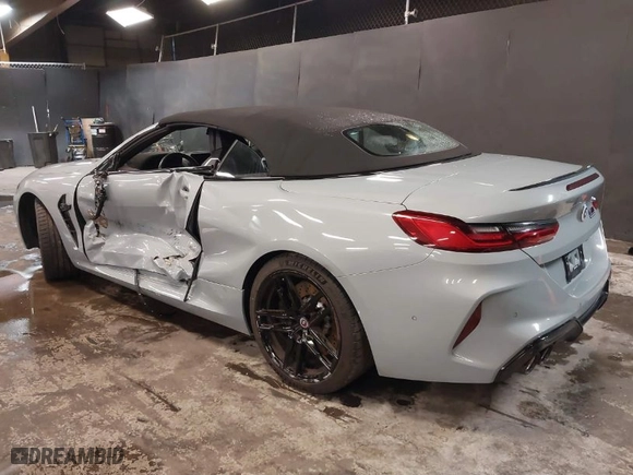 2023 BMW M8 Competition with VIN WBSDZ0C02PCM75573, listed as a IAAI auction lot 41618692 with 8,292 mi miles. Bid and sale history available at carsss.com. Image 3.
