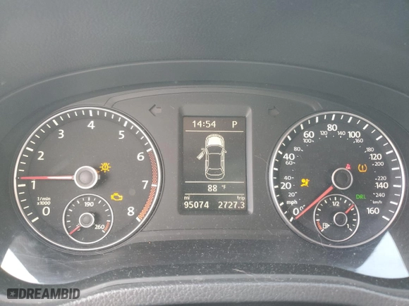 2013 Volkswagen Passat SEL Premium with VIN 1VWCM7A34DC052705, listed as a Copart auction lot 80663534 with 95,074 mi miles and Salvage Title. Bid and sale history available at carsss.com. Image 9.