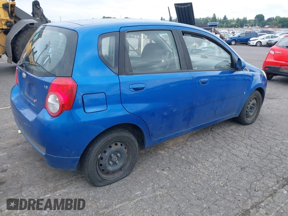 2009 Chevrolet Aveo 1LT with VIN KL1TD66E29B679088, listed as a IAAI auction lot 42606534 with Not provided miles and . Bid and sale history available at DreamBid. Image 4.