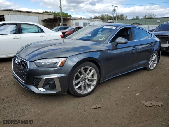 2024 Audi A5 Sportback S line Premium with VIN WAUDACF58RA058560, listed as a Copart auction lot 73712334 with 5,692 mi miles and Salvage Title. Bid and sale history available at carsss.com. Image 1.