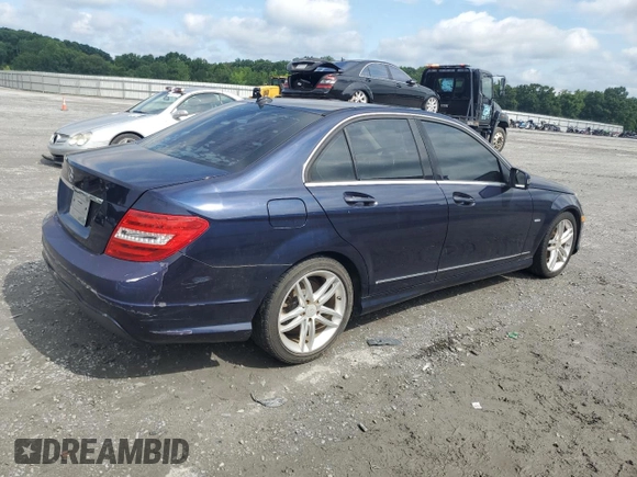2012 Mercedes-Benz C 250 Sport with VIN WDDGF4HB3CR198945, listed as a Copart auction lot 60366965 with Not provided miles and Clean title. Bid and sale history available at DreamBid. Image 3.