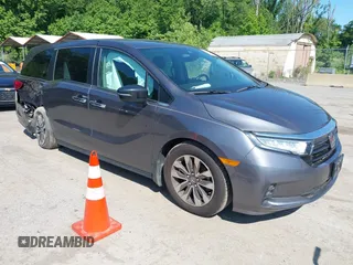 2022 Honda Odyssey EX-L z VIN 5FNRL6H79NB008786, wystawiony jako IAAI lot #42319380 z przebiegiem 32 938 mil mil oraz . Historia ofert i sprzedaży dostępna na DreamBid. Obrazek 1.