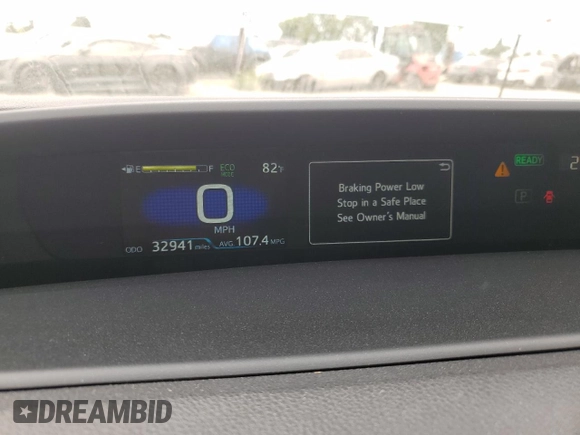 2022 Toyota Prius LE с VIN JTDKAMFP5N3202100, выставлен на аукционе Copart как лот 59570825 с пробегом 32 941 миль миль и Списание • Salvage title. История ставок и продаж доступна на DreamBid. Изображение 9.