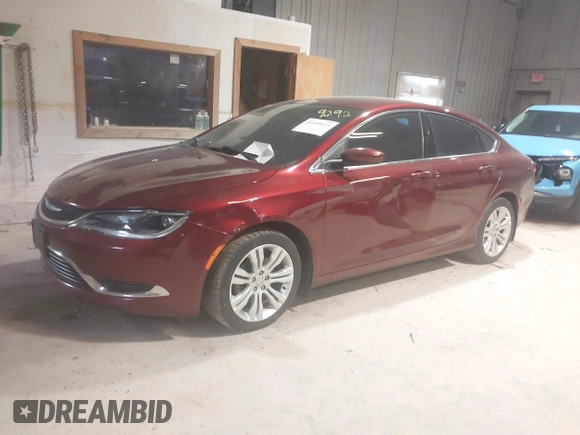 2015 Chrysler 200 Limited with VIN 1C3CCCAB8FN752289, listed as a IAAI auction lot 41959025 with 188,609 mi miles. Bid and sale history available at carsss.com. Image 2.