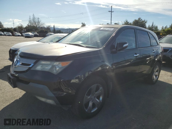 2008 Acura MDX Sport/Pwr Tail Gate with VIN 2HNYD28708H555357, listed as a Copart auction lot 85591694 with 208,956 mi miles and Salvage Title. Bid and sale history available at carsss.com. Image 1.