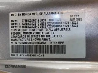 2017 Honda Odyssey Touring с VIN 5FNRL5H94HB003561, выставлен на аукционе Copart как лот 87223524 с пробегом 102 985 миль миль и Списание • Salvage title. История ставок и продаж доступна на DreamBid. Изображение 13.