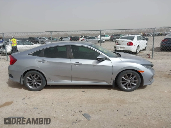 2020 Honda Civic Sedan EX with VIN 19XFC1F39LE000129, listed as a IAAI auction lot 41803070 with 38,638 mi miles. Bid and sale history available at carsss.com. Image 13.