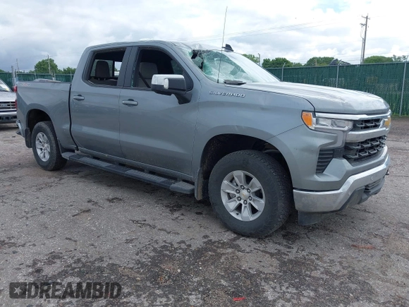 2025 Chevrolet Silverado 1500 LT z VIN 1GCUKDED0SZ216878, wystawiony jako IAAI lot #42435820 z przebiegiem 4 448 mil mil oraz . Historia ofert i sprzedaży dostępna na DreamBid. Obrazek 1.