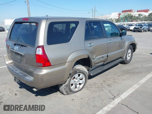 2007 Toyota 4Runner SR5 with VIN JTEZU14R970095027, listed as a IAAI auction lot 41676068 with 212,288 mi miles and . Bid and sale history available at DreamBid. Image 4.