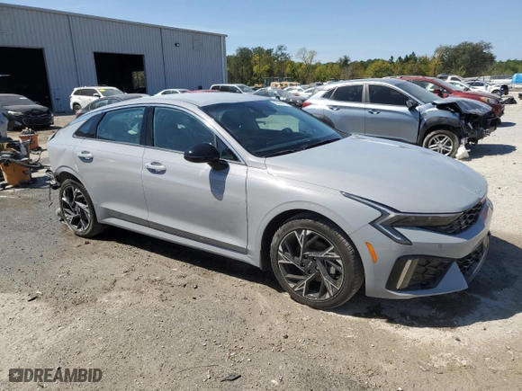 2025 Kia K5 GT-Line with VIN KNAG64J7XS5305119, listed as a Copart auction lot 49444675 with 5,526 mi miles and Salvage Title. Bid and sale history available at carsss.com. Image 4.
