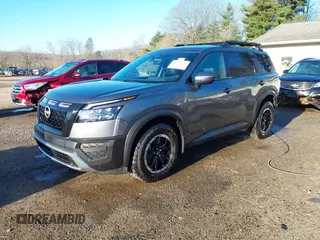 2024 Nissan Pathfinder Rock Creek with VIN 5N1DR3BD8RC291069, listed as a IAAI auction lot 41947839 with 2,047 mi miles and . Bid and sale history available at DreamBid. Image 23.