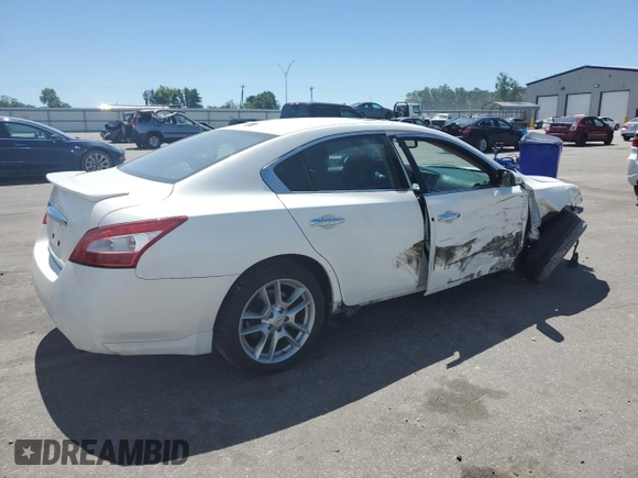 2011 Nissan Maxima SV with VIN 1N4AA5APXBC826940, listed as a Copart auction lot 57809935 with Not provided miles and Salvage title. Bid and sale history available at DreamBid. Image 3.